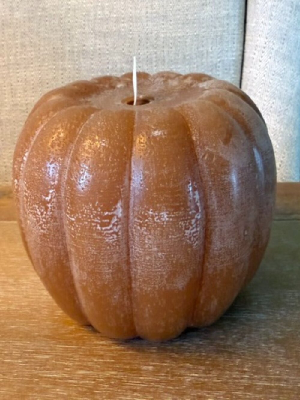 LUMINARA FLAMELESS LED PUMPKIN CANDLE-LT BRWN
